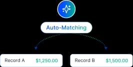Auto matching reconciliation workflow