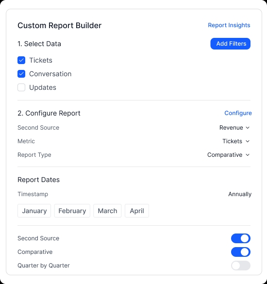 Financial reporting dashboard preview
