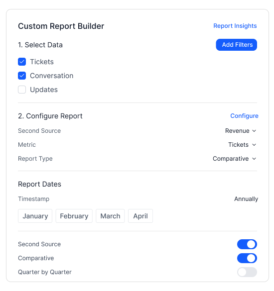 Financial reporting dashboard preview