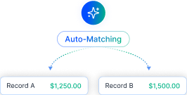 Auto matching reconciliation workflow